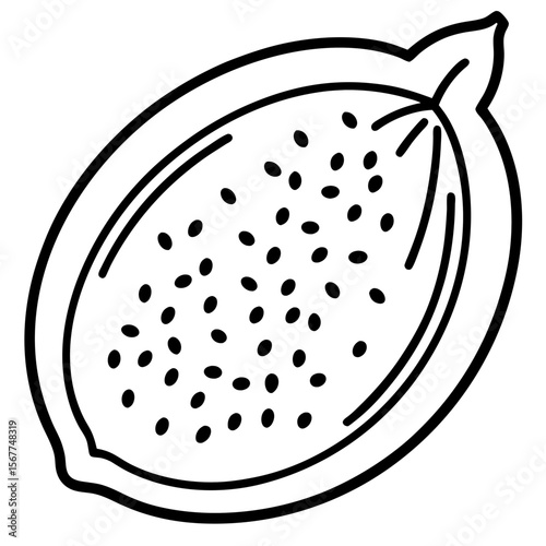 Chia seeds line art vector