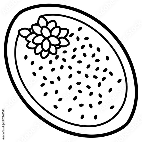 Chia seeds line art vector