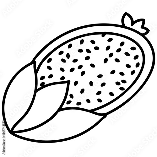 Chia seeds line art vector