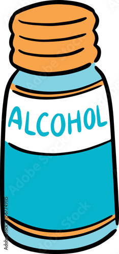 Illustration of alcohol bottle

