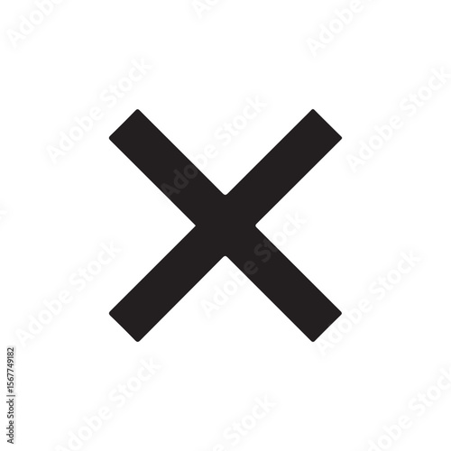 Black x in circle icon vector flat illustration design. Red cross icon