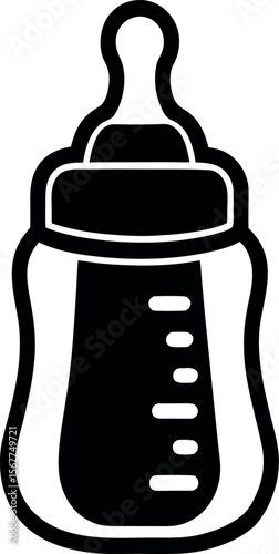 vector illustration of a bottle of milk