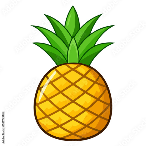pineapple on a white