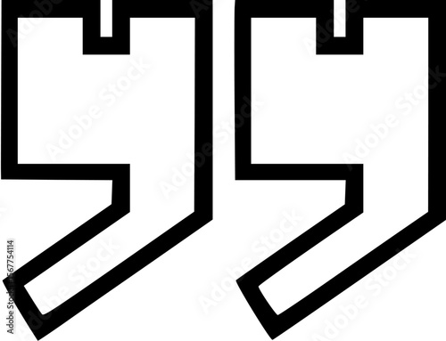 Quotation Marks Icon - Vector Illustration