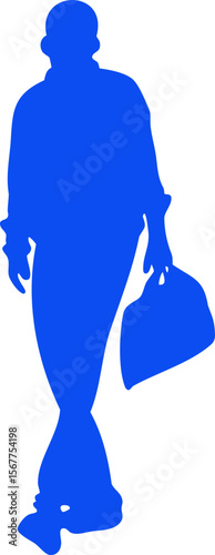 실루엣 인물, 실루엣,인물,파랑,패션,모델,남자,사람,회사원,걷는 실루엣,걷기,모던
