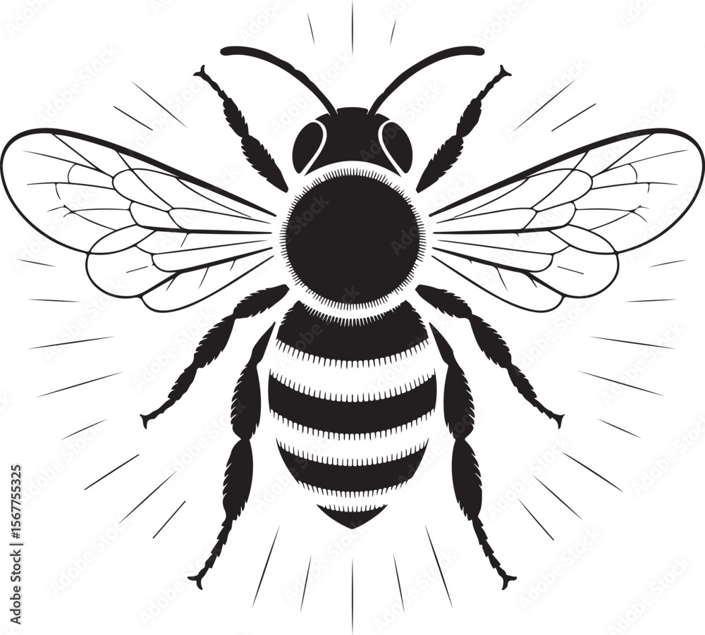 Obraz premium Devil Trident Silhouette Illustration