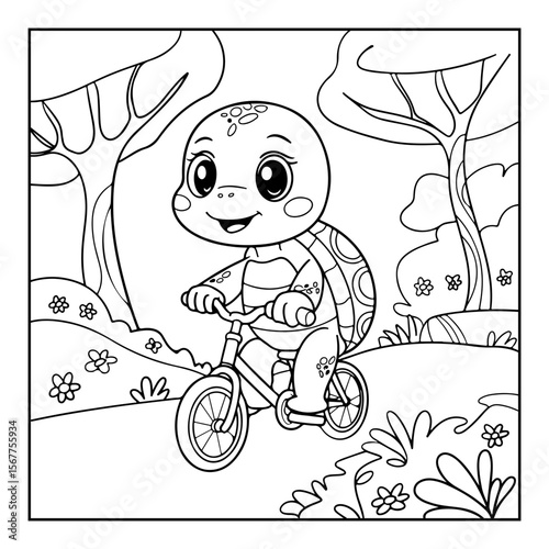 black and white turtle coloring pages