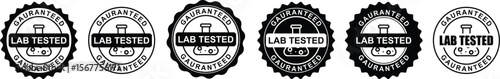 Guaranteed Lab Tested Stamp – Vector Label Sign Icon for Certified Product and Quality Assurance