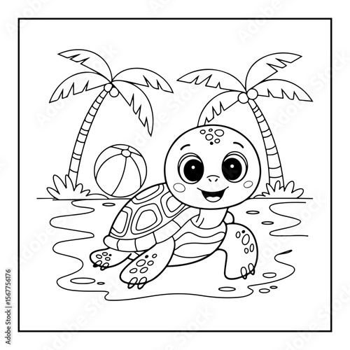 black and white turtle coloring pages