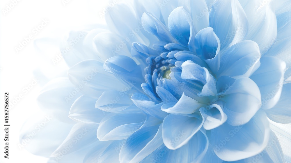 Obraz premium A vibrant light blue dahlia in full bloom, showcasing natural beauty with soft backlighting.