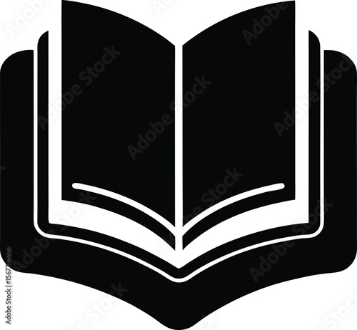 e book icon silhouette on white background.eps