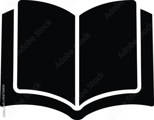 e book icon silhouette on white background (2).eps