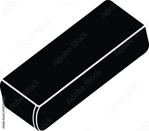eraser icon silhouette on white background (3).eps