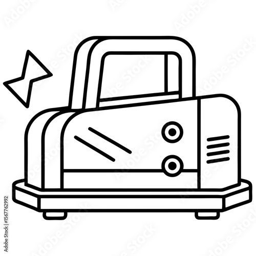 Electric Planer line art vector