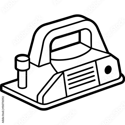 Electric Planer line art vector