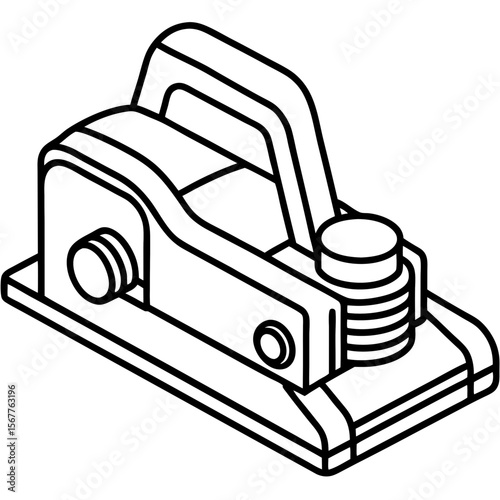 Electric Planer line art vector