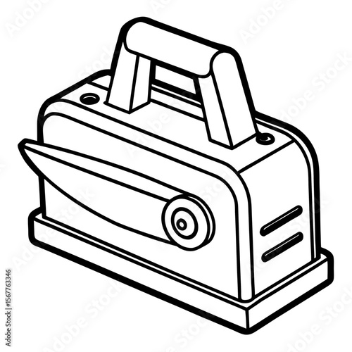 Electric Planer line art vector