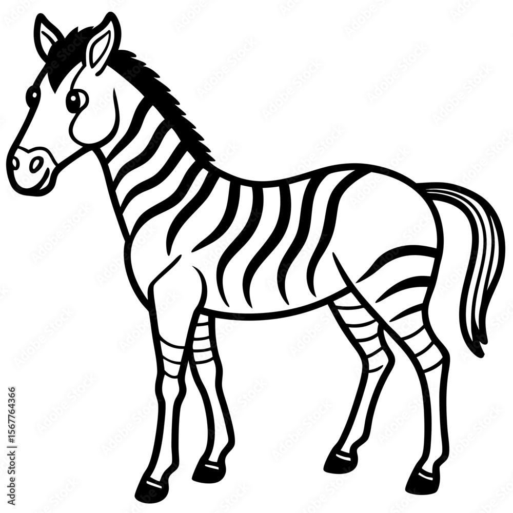 Fototapeta premium Zebra Horse Mix Minimalist Design