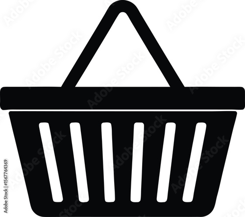 shopping basket vector icon.