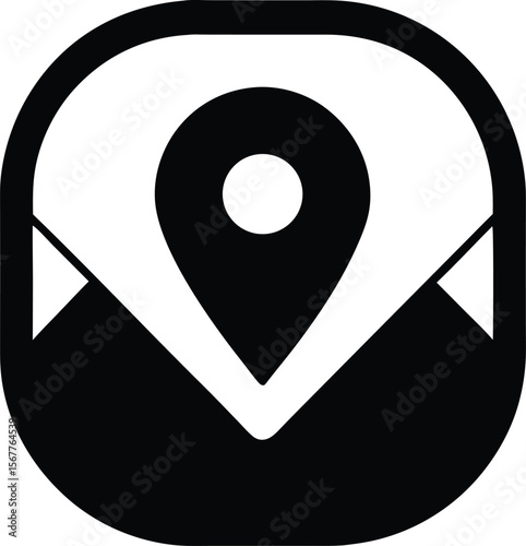tracking app vector icon.
