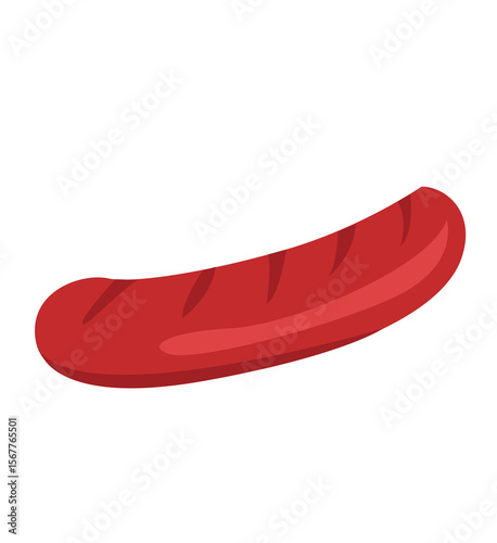 Fried sausage.street food concept, fast food,