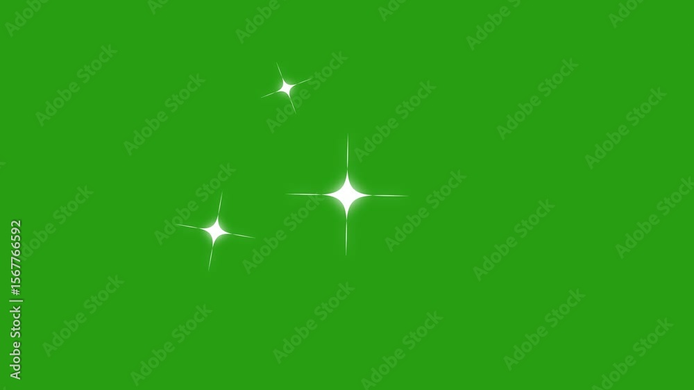 cartoon stars shining starburst Star twinkling, blinking light Starry night sky,stars twinkle shine  Blinking retro vector stars and dots. Shining stars on green screen background. 4k background