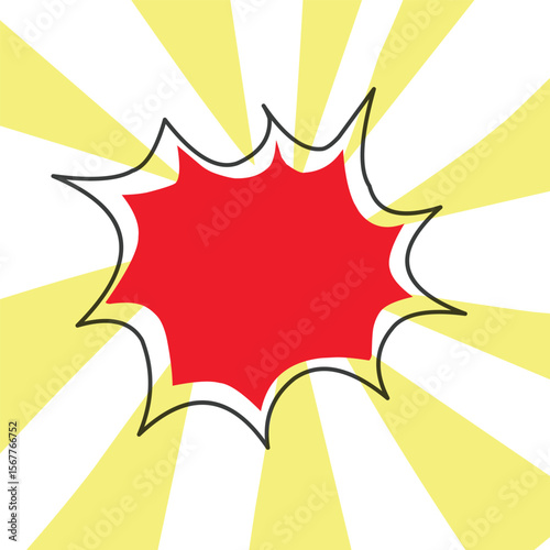 boom speech bubble with empty space  .eps
