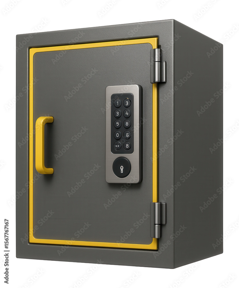 Fire-resistant tool cabinet with a digital lock and heavy-duty hinges for a chemical processing plant Fire-resistant tool cabinet with a digital lock and heavy-duty hinges for a chemical processing plant