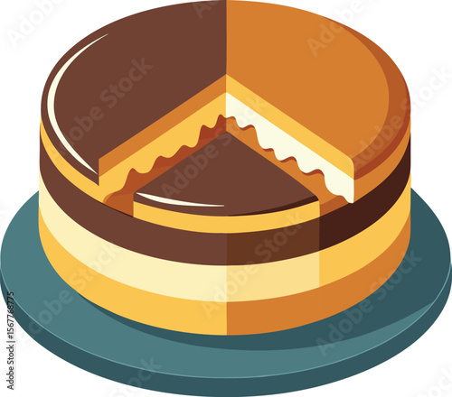 A delightful collection of stylized cake illustrations, showcasing a variety of designs from tiered wedding cakes to festive birthday cakes, often adorned with fruit and decorative elements