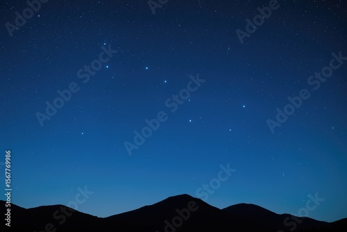 Night sky with prominent constellations and a bright Big Dipper