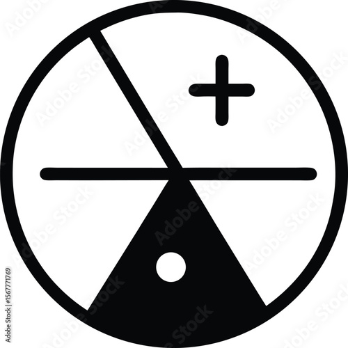 math equation icon silhouette on white background.eps