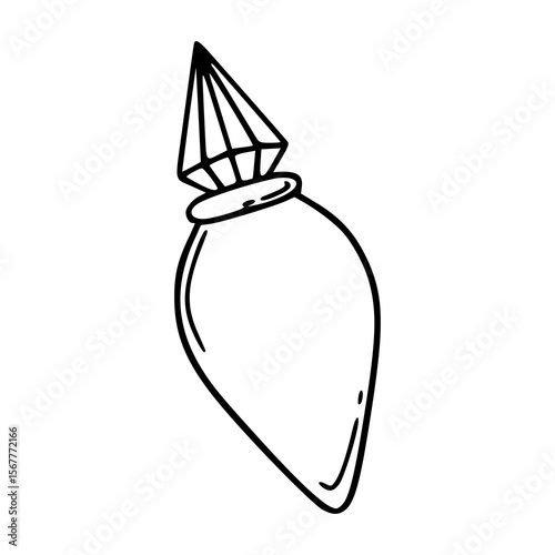 magic potion bottle outline vector