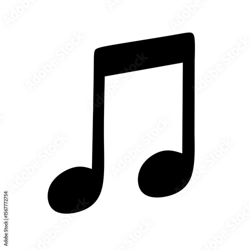 Two sixteenth notes connected by a double beam. Together, they generally count as half a beat.