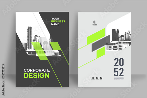 City Background Business Book Cover Design Template