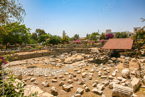 Tableau sur toile View of the ancient ruins of the Mausoleum at Halicarnassus, once one of the Sev