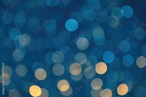 Abstract blue bokeh lights for backgrounds