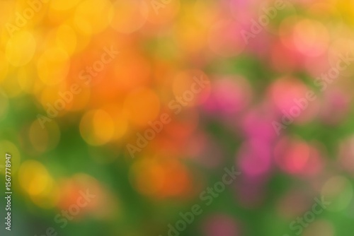 Abstract colorful bokeh with a blurred backdrop