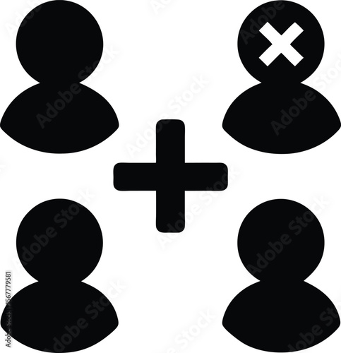 plus  minus  multiply  and divide icons silhouette.eps