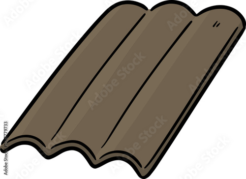 Illustration of roof tile
