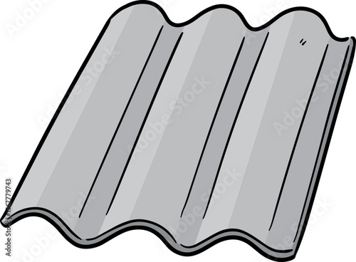 Illustration of roof tile
