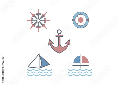 Set of Nautical Vector, Nautical Icons