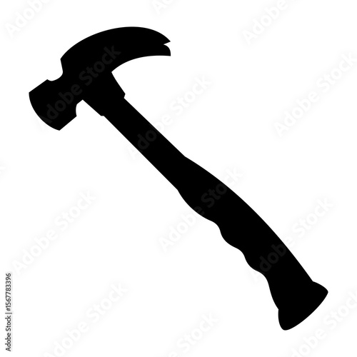 claw hammer silhouette vector illustration