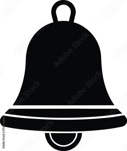 school bell icon silhouette on white background (2).eps