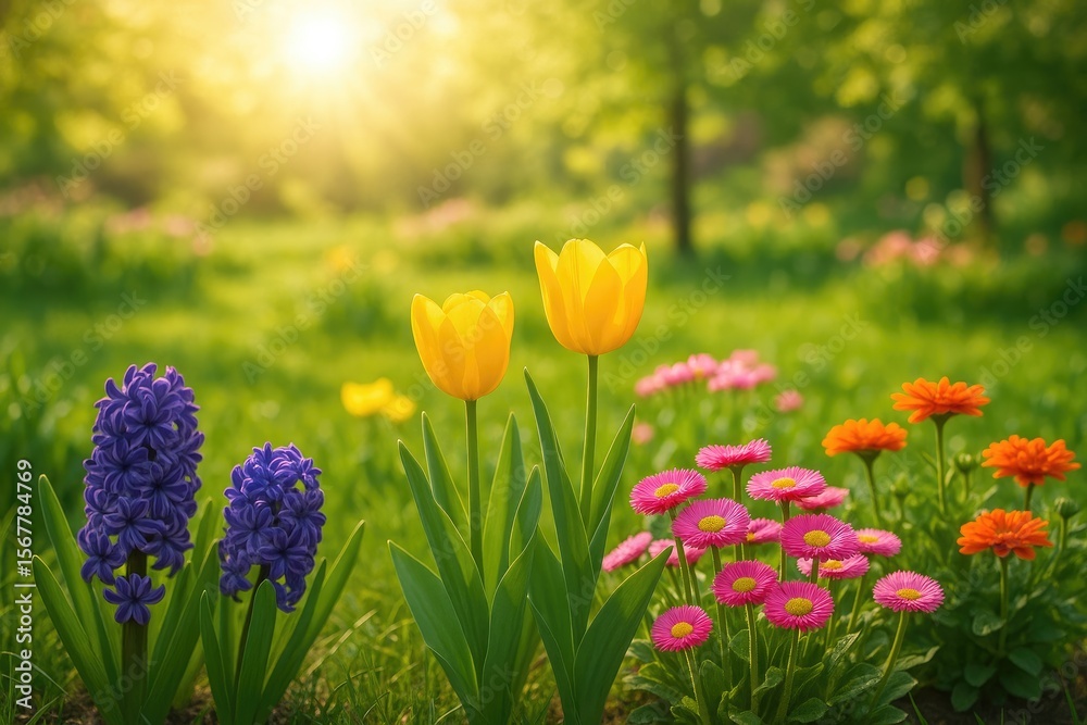 Obraz premium Ideal floral choices for a vibrant spring garden