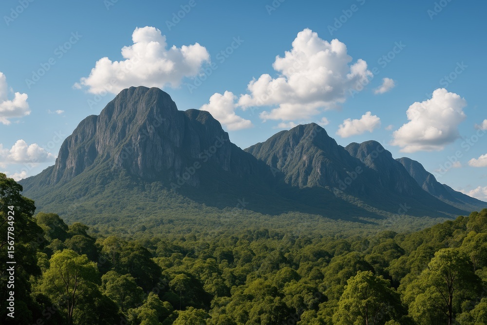 Fototapeta premium The towering peaks surrounding the northern region create a breathtaking landscape.