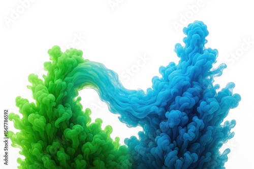 Abstract ink splash with vibrant colors