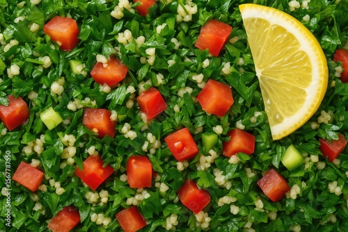 Wallpaper Mural Refreshing herbal grain salad with fresh vegetables Torontodigital.ca