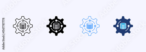 Data Modeling Icon Set Multiple Style Collection