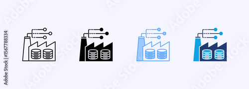 Storage Industry Icon Set Multiple Style Collection