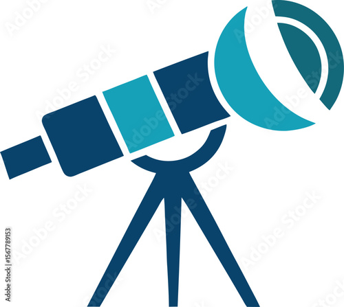 telescope creative logo icon on white background  .eps
